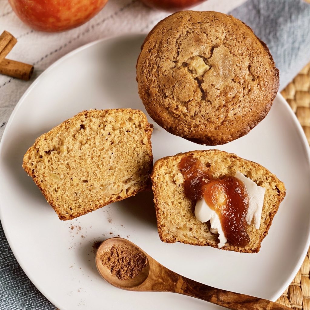 chai spiced apple cake muffins