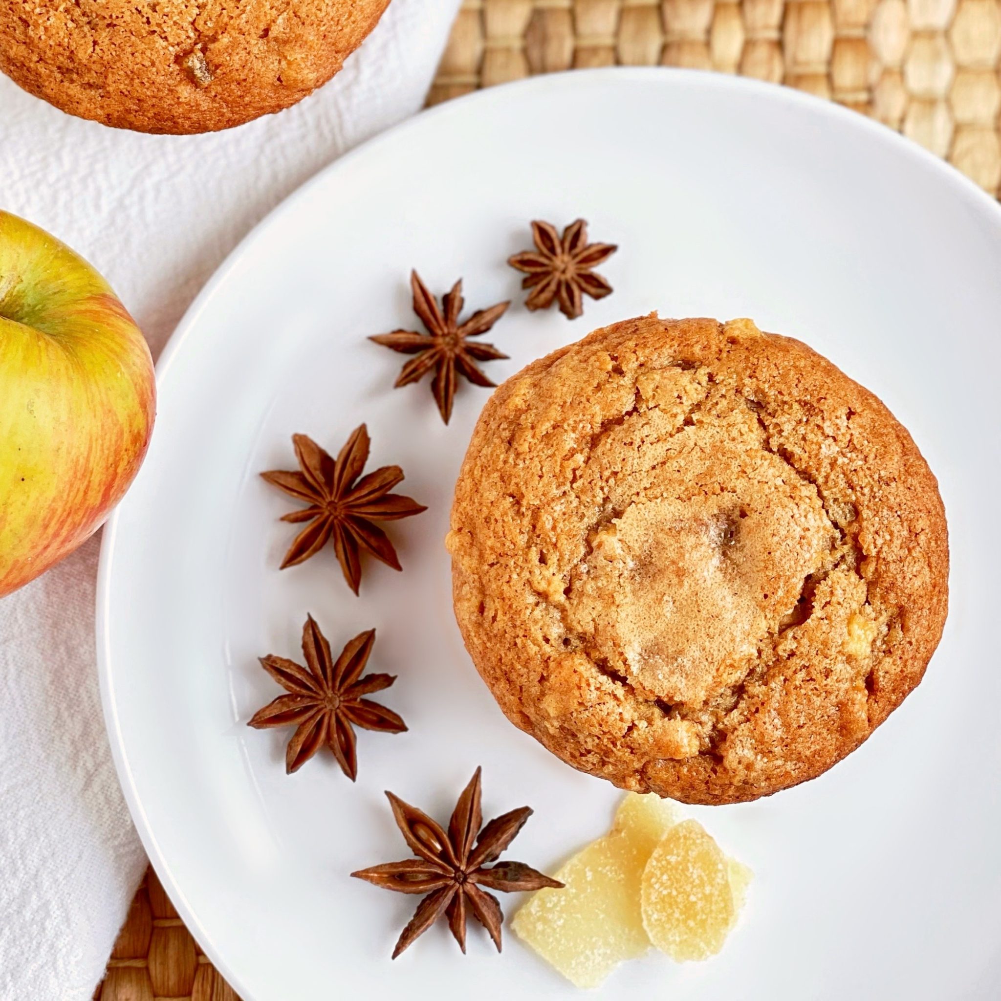 chai spiced apple cake muffins