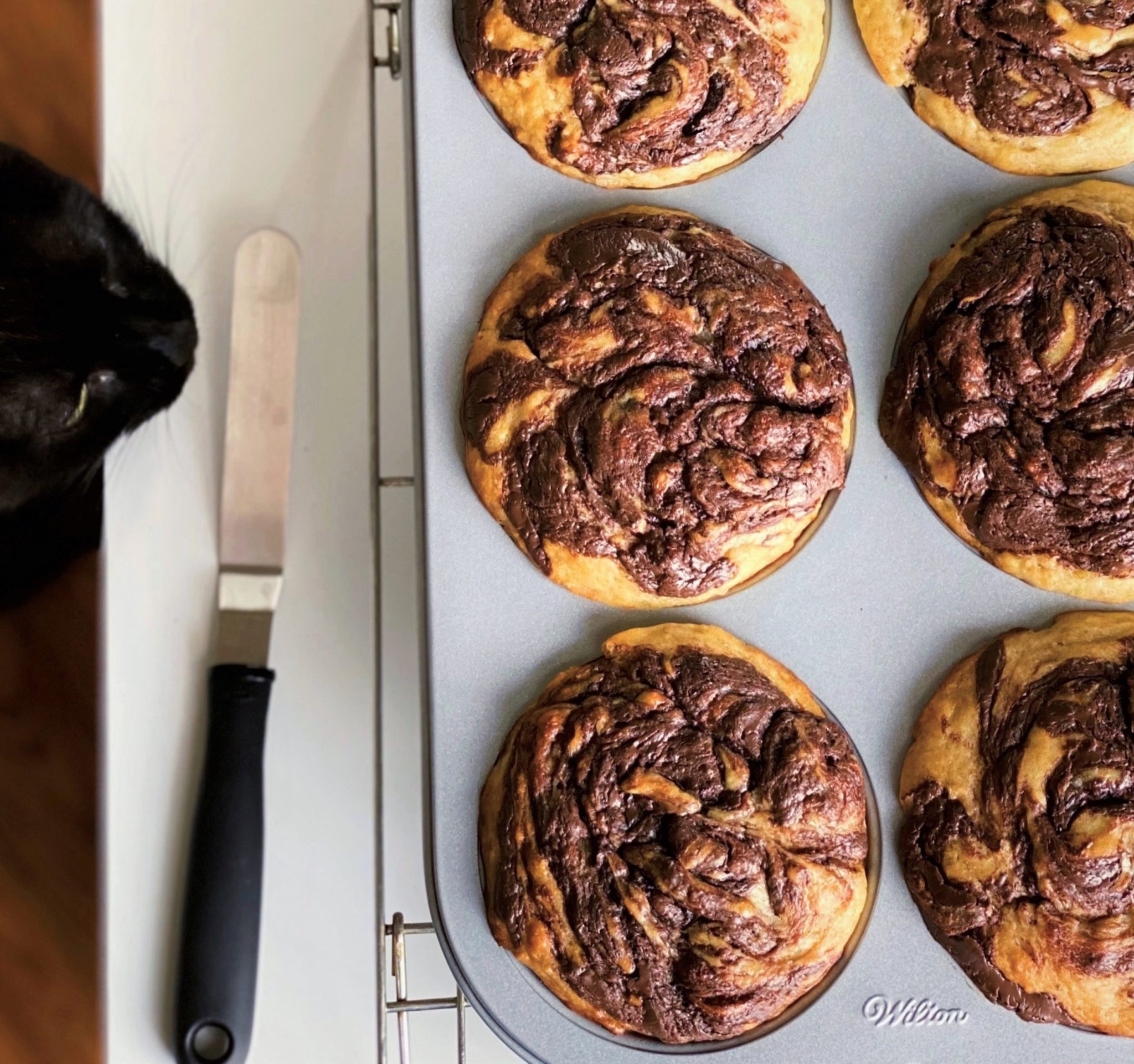 nutella banana muffins