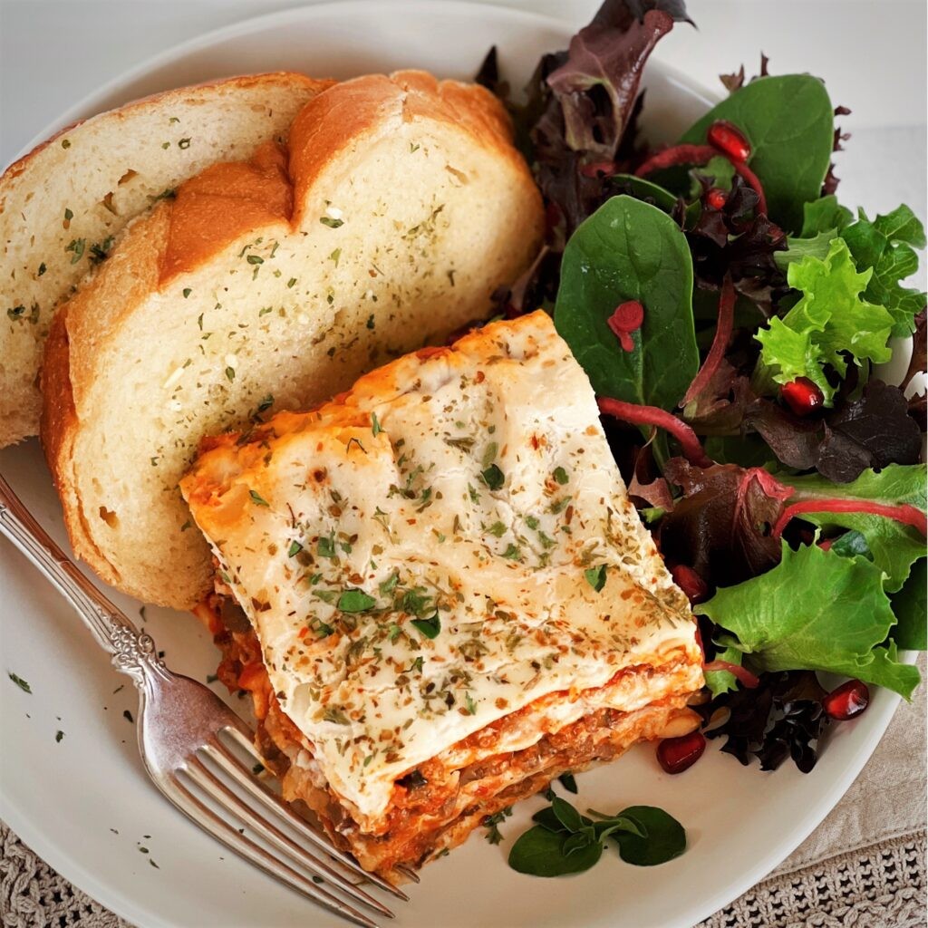 sausage mushroom lasagna
