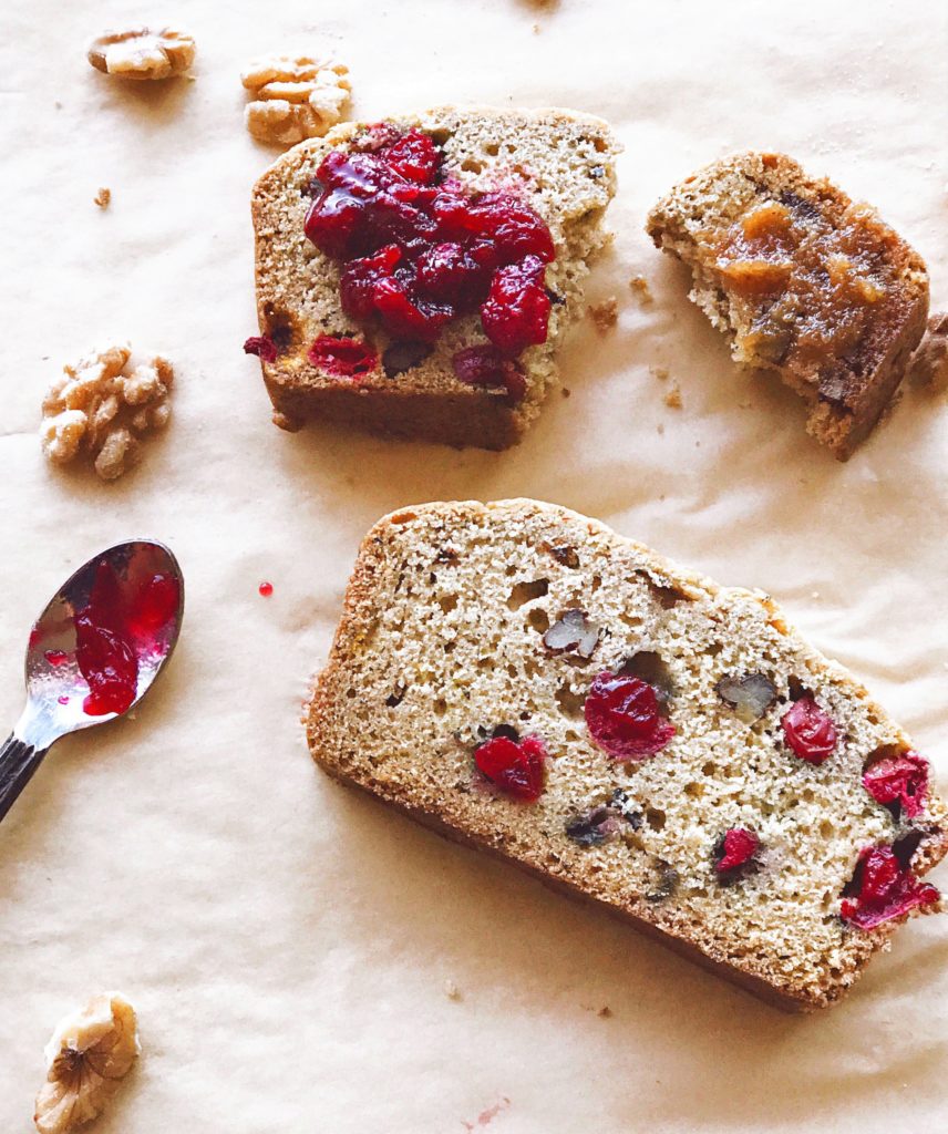 cranberry eggnog bread